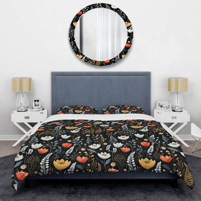 Ensemble de housse de couette rustique noir et blanc