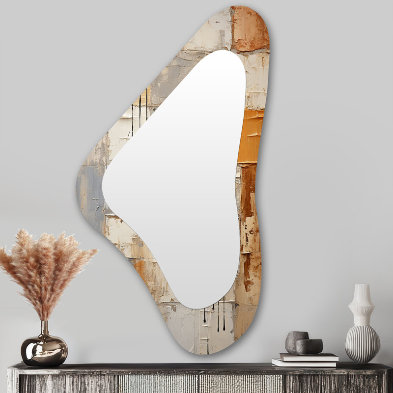Abstraction I - Miroir mural asymétrique moderne abstrait