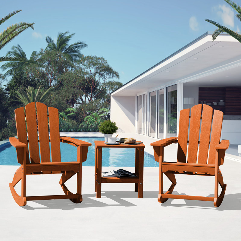 Chaises berçantes en PEHD Adirondack, Orange
