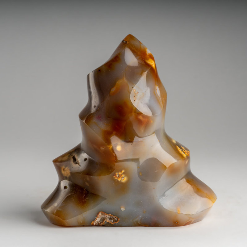 Genuine Polished Agate Flame Freeform from Madagascar (2.1 Lbs)