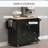Kitchen Island On Wheels, Rolling Cart With Rubberwood Top, Spice Rack, Towel Rack And Drawers For Dining Room-229037165