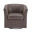 Fauteuil demi-tonneau pivotant en similicuir-130495984