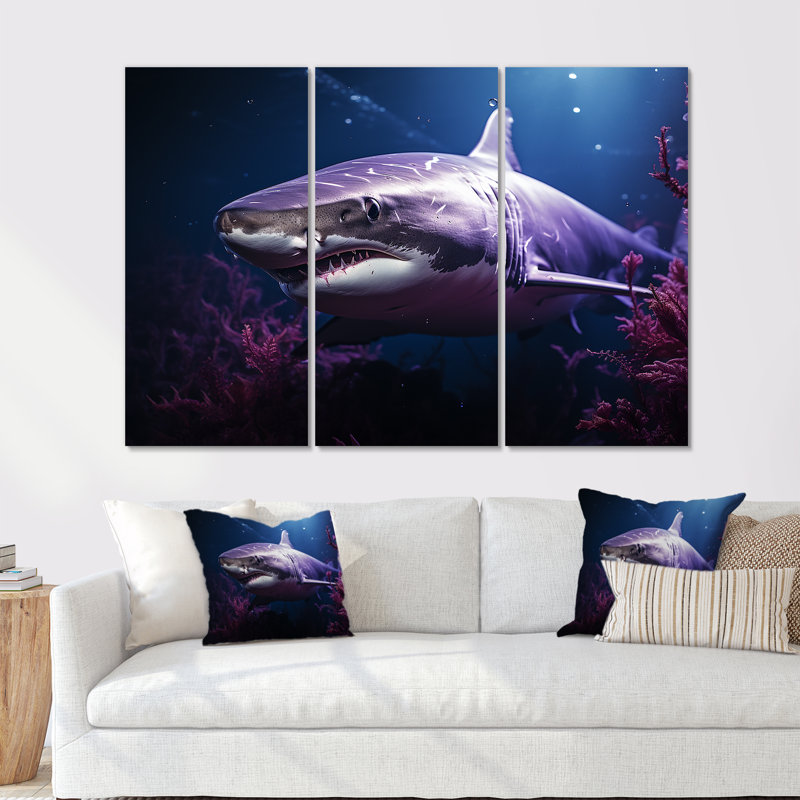 Océan, requin fantôme mauve, photographie d'art, H 32 po x l 48 po x P 1 po