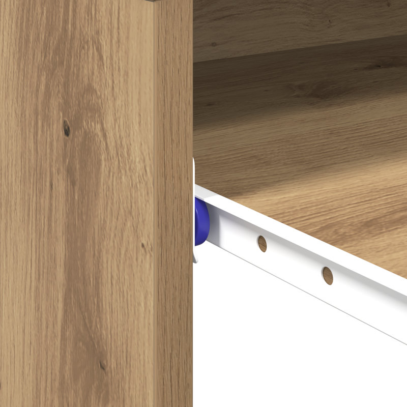 Computer Desk Engineered Wood Compact Simple, Artisan Oak