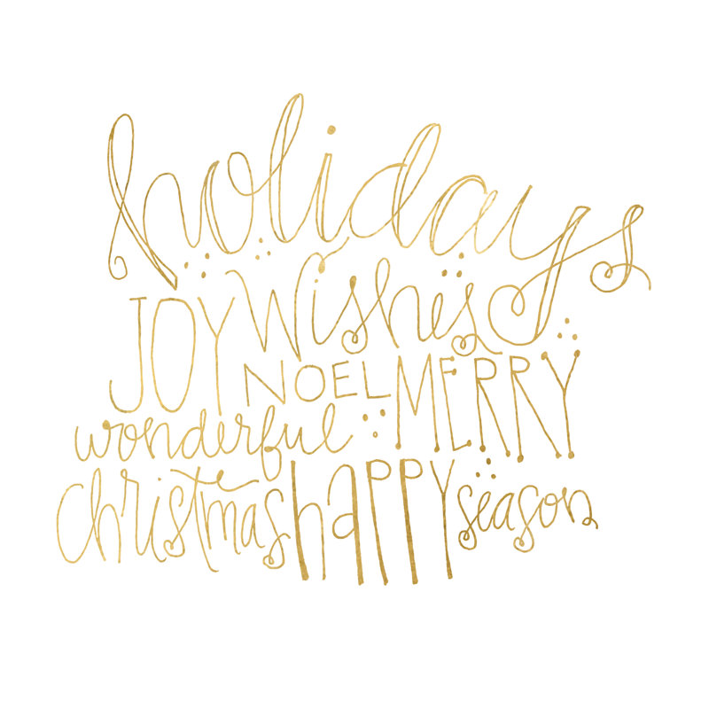 Handwritten Holiday Wishes - Wrapped Canvas Print, 76cm H x 76cm W x 3.8cm D