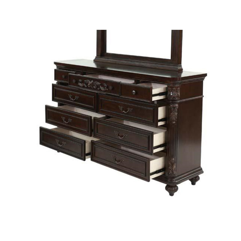 Commode double 9 tiroirs l 64 po Aichele