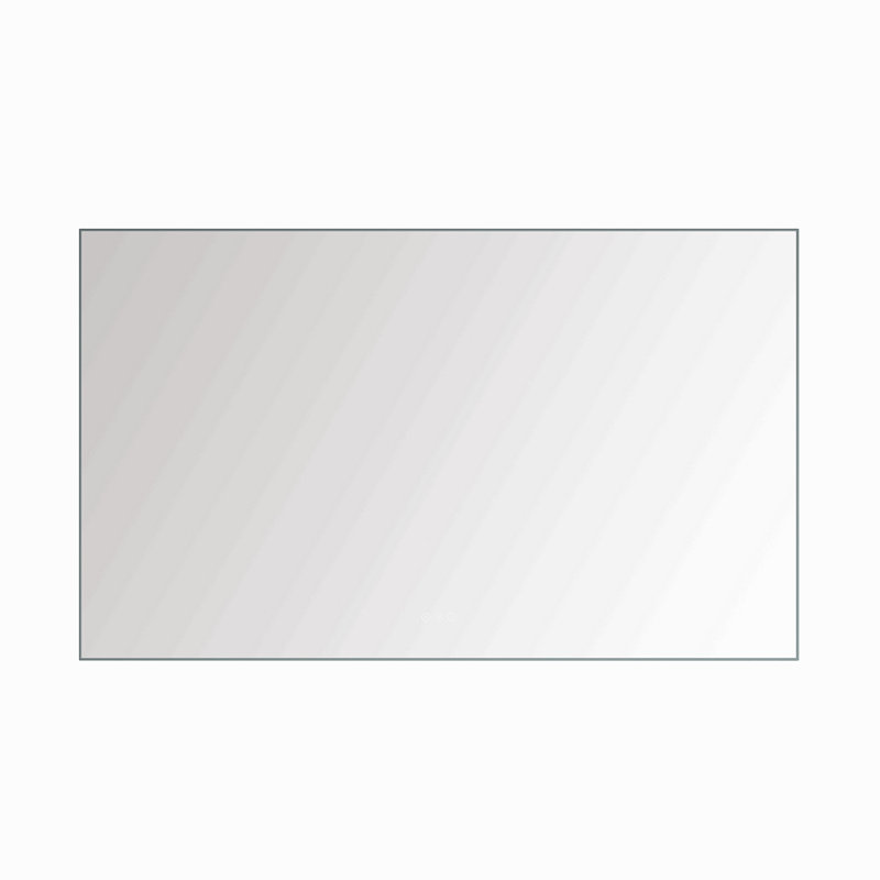 Miroir de salle de bain à DEL avec miroir rétro-éclairé et miroir mural, 36,12 po x 60,12 po, Gris