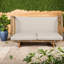 Ensemble de canapés Modern Patio, causeuse en bois d'acacia avec table basse pour patio