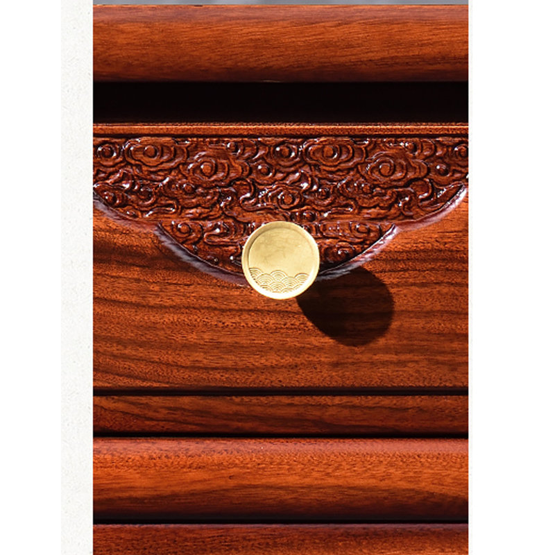 Armoire à chaussures en bois massif Camphor, Brun clair