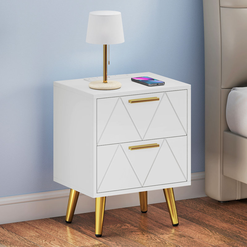 40cm W Manufactured Wood Bedside Table