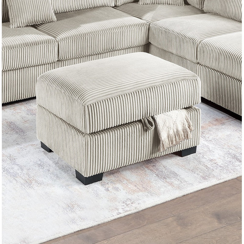 Canapé modulaire réversible en velours côtelé Camel