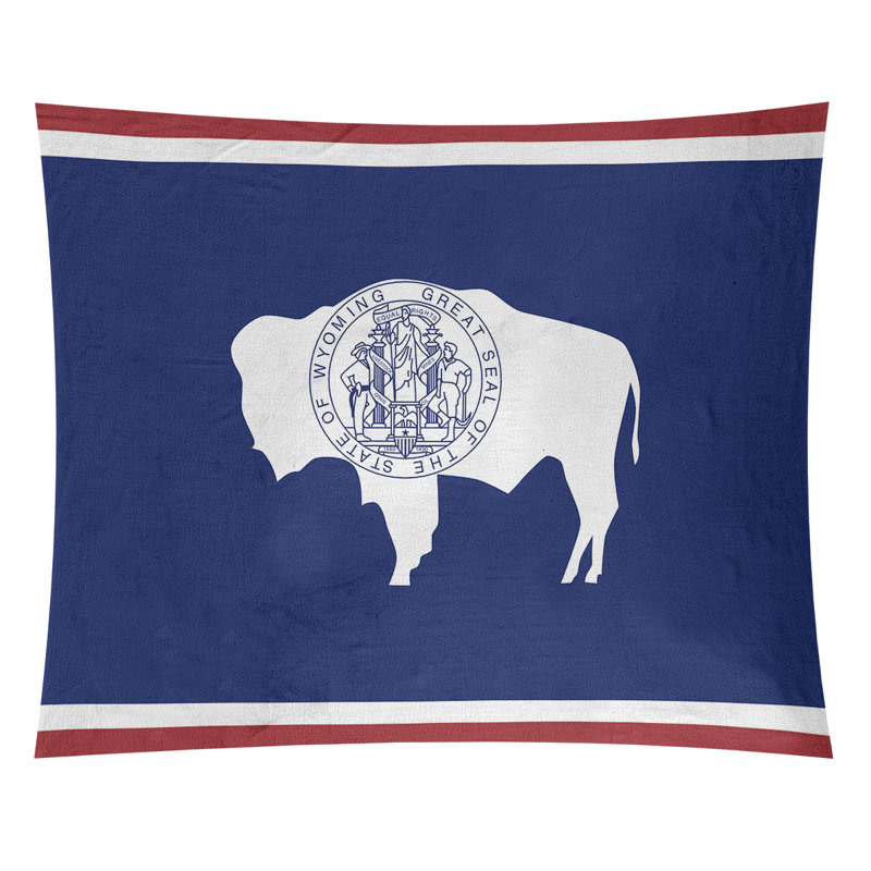 Tapisserie drapeau wyoming Enrik, H 27,5 po x l 37,5 po, Intérieur