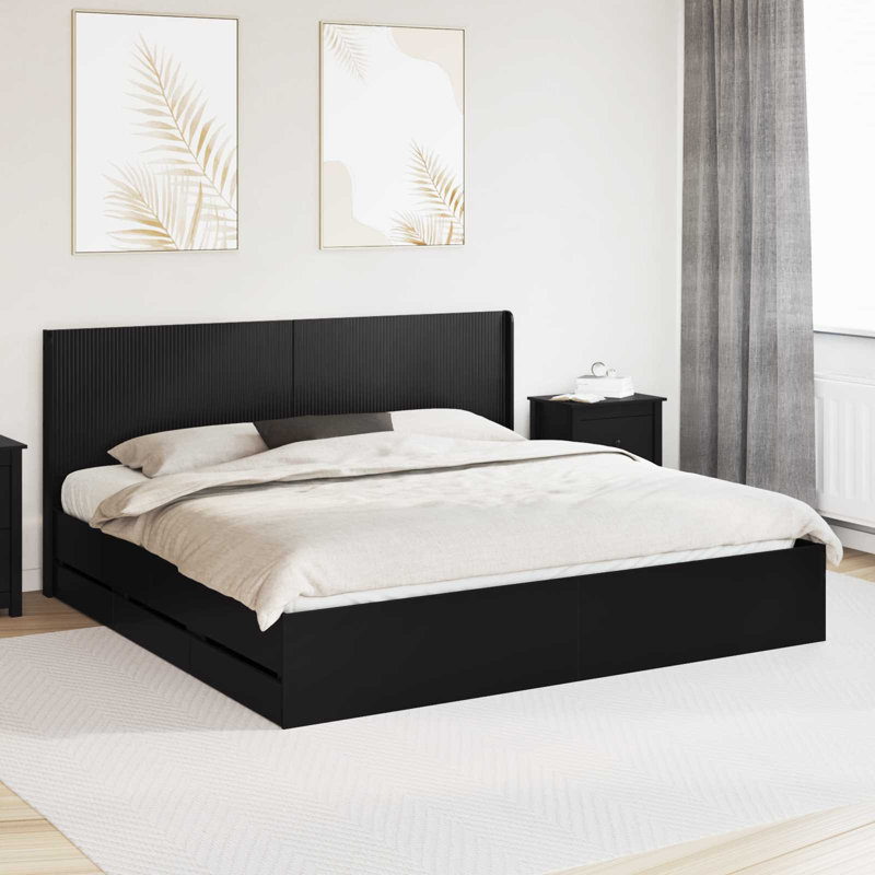 Bed, European Double (140 x 200 cm), Black