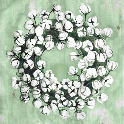 " Cotton Wreath " Painting Print