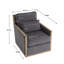 Fauteuil d'appoint pivotant en velours côtelé-768293672