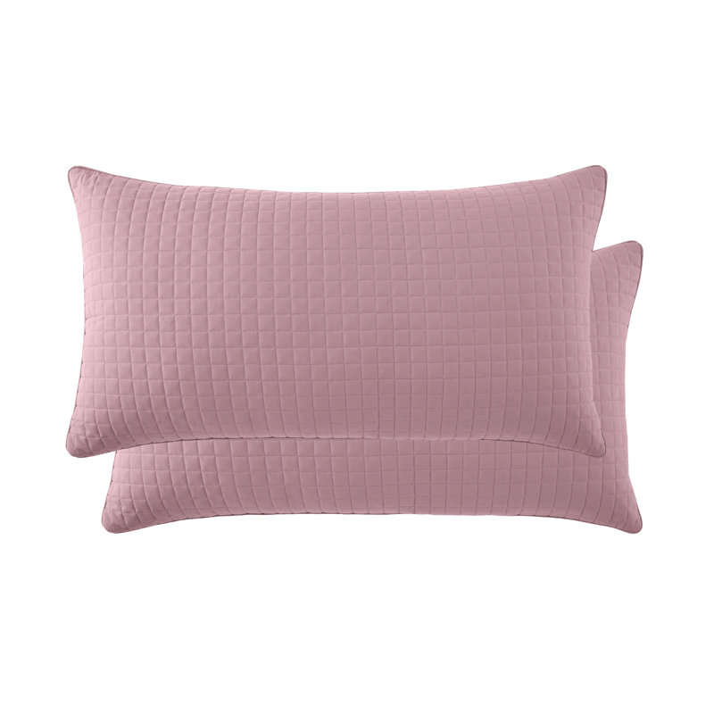 Taies d'oreiller matelassées Vilano de Southshore Fine Linens, en microfibre doublement brossée, à coutures carrées et bords passepoilés, lot de 2, 51 x 91 cm, lavande
