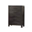 Commode 5 tiroirs en gris foncé