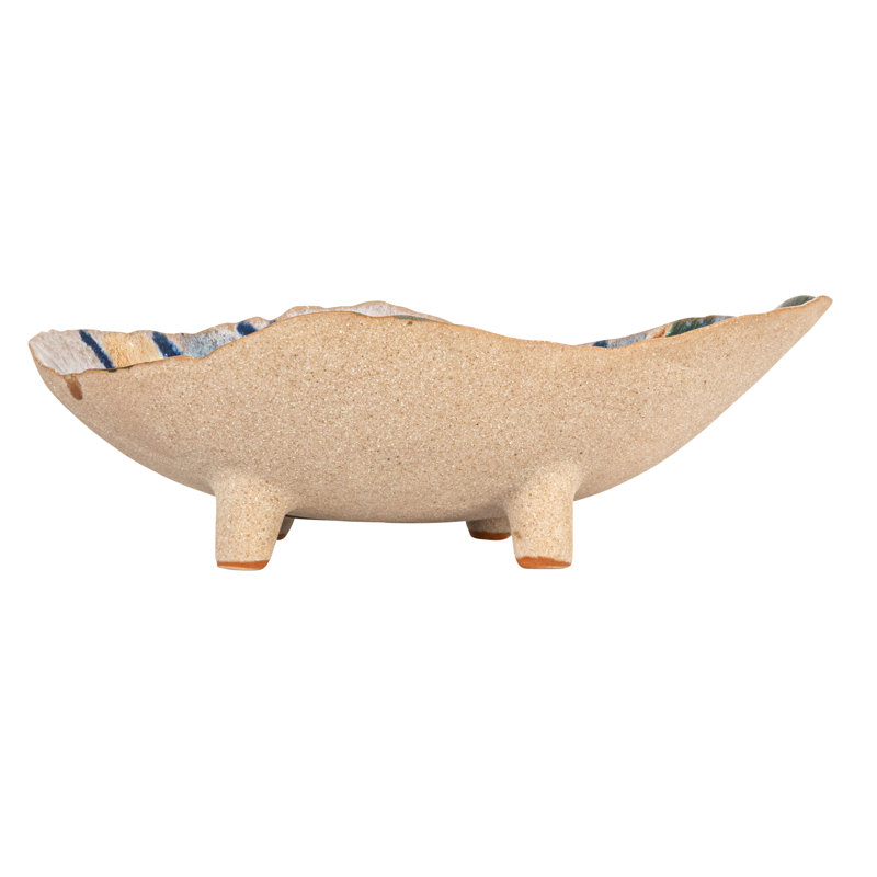 Organic Spectrum Stoneware Footed Bowl