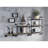 Brantley Oak & Sandy Black Finish Wall Rack