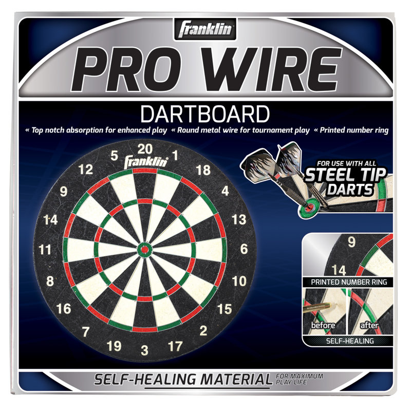 Franklin Sports 18" Black and White Bristle Dartboard