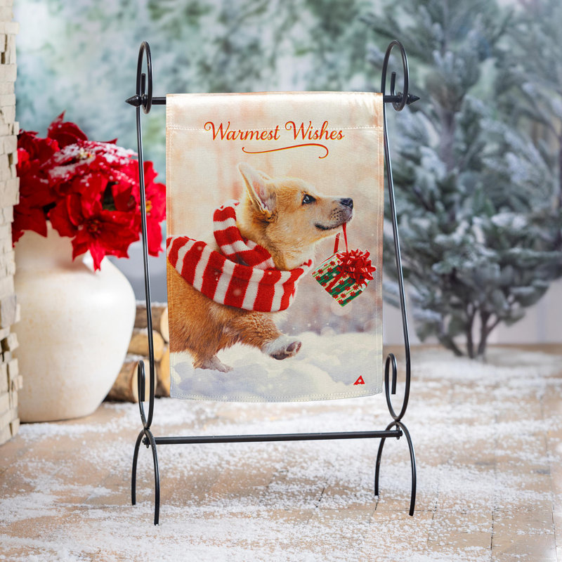 Drapeau de jardin majestueux Corgi Luster