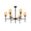 Lustre linéaire Spoutnik moderne à 6 lumières Aadhya
