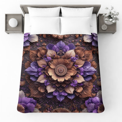 Couvre-lit floral complexe