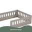 Lit plateforme en bois avec garde-corps