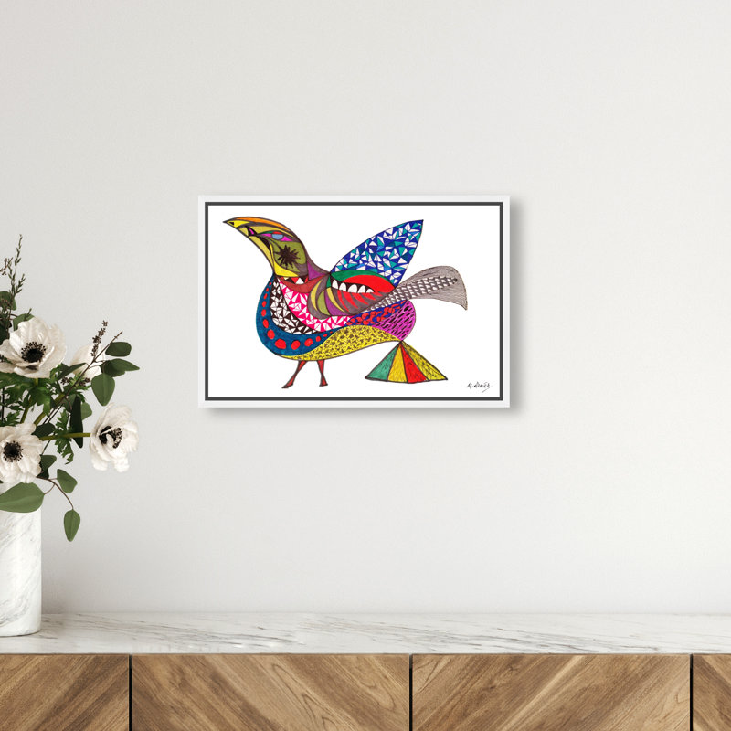 Manuel Roman - Bird Print by Oliver Gal, 31"H x 46"W, White Floater Frame