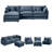 Modular Sectional Sofa, 102 Inch L Shaped Couch Set For Living Room, 3-Seater Comfy Cloud Couches With Movable Ottoman, DIY Combination, Chenille-1146605196