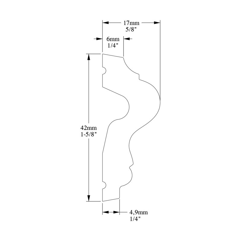 78.75'' White Flexible Polyurethane Crown Moulding