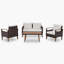 Aadyanth Acacia Wicker 4 - Person Patio Conversation Set with Cushions-1731771535