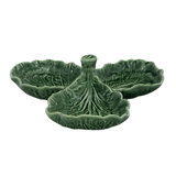 Cabbage Earthenware Divided Serving Dish