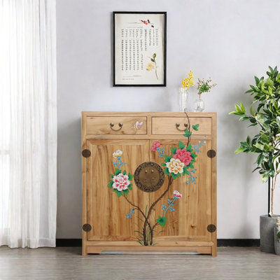 Solid Camphor  Wood Entryway Cabinet