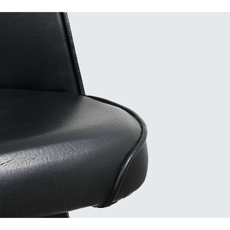 Tabouret de bar pivotant à structure commerciale en métal, Noir