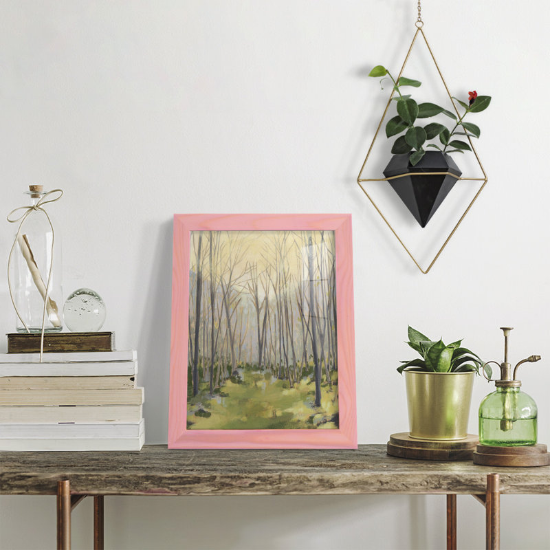Delicate Forest II - reproduction de cadre photo simple, H 11 po x l 9 po x P 1 po, Rose