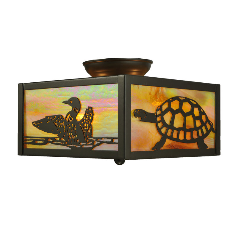 Plafonnier encastré carré 10,25" à 2 lumières unique