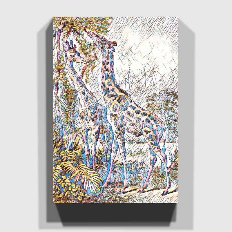 Vintage the Animal Kingdom 1897 Giraffes - Wrapped Canvas, 50cm H x 35cm W