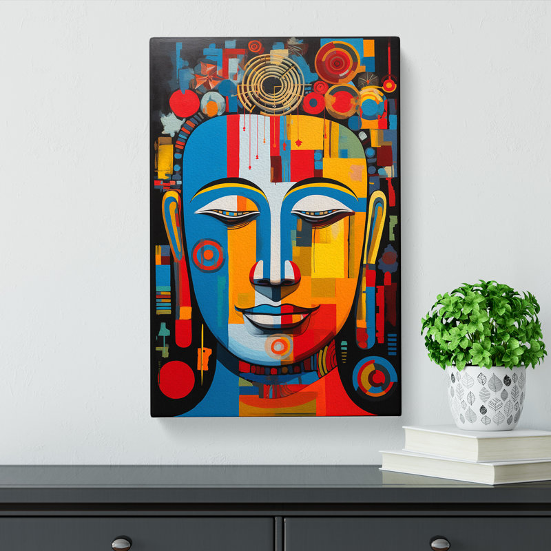 Buddha Constructivism No.2 - Wrapped Canvas, 50cm H x 35cm W x 3cm D