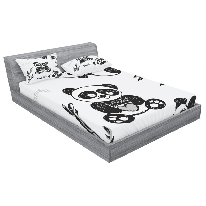 Microfiber Sheet Set, Queen Sheet Set with Fitted Sheet