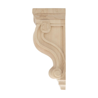Corbeau en bois massif classique 12-1 / 2 po x 5-3 / 8 po x 5-5 / 8 po