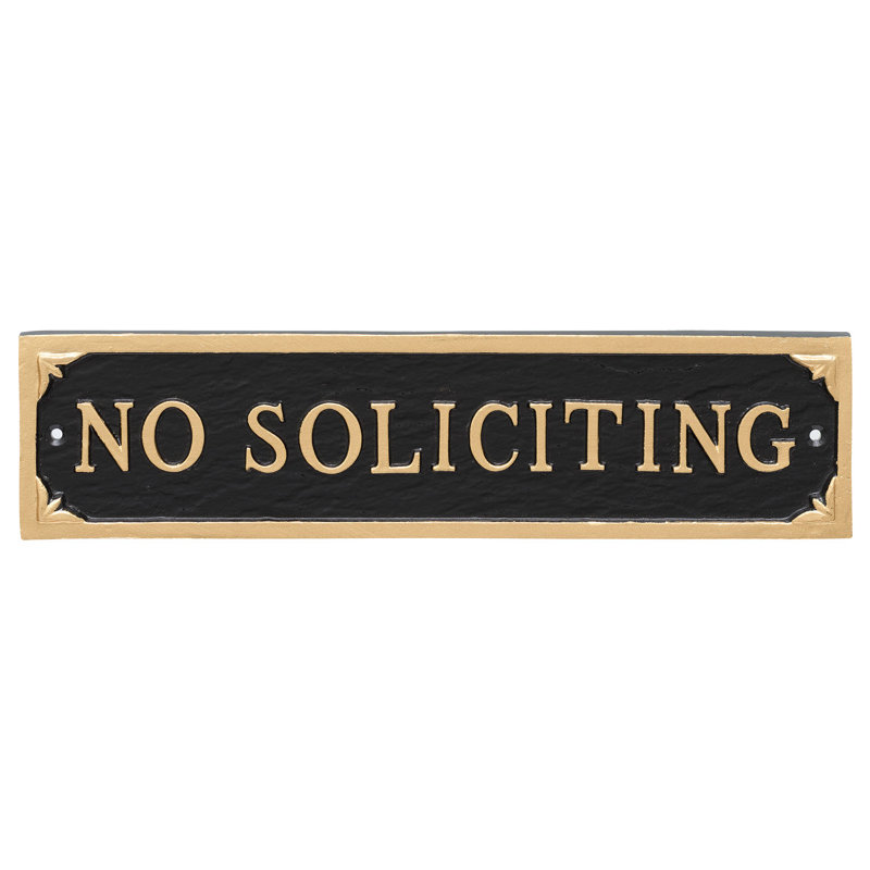Weather Resistant Metal Garden Plaque, Black/Gold