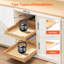 Tablette coulissante à fermeture en douceur pour organisateur d'armoire, l 17 po x P 21 po, bois, capacité de charge élevée et multiples tailles, tiroir en bois massif P 21 po, rails en métal, assemblage facile