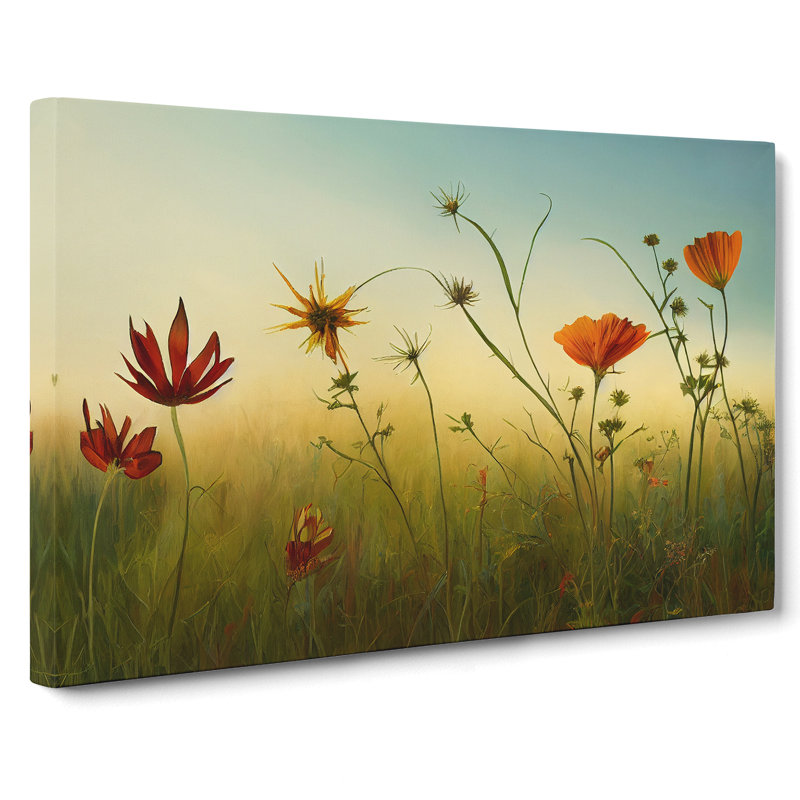Luscious Wildflowers Floral - Wrapped Canvas, 50cm H x 76cm W x 3cm D