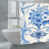 Motif floral bleu/blanc
