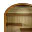 Étagère arquée autoportante à 4 niveaux à 4 niveaux, armoire de rangement asymétrique ouverte, étagère en bois pour hall d'entrée, salon, chambre à coucher, couloir