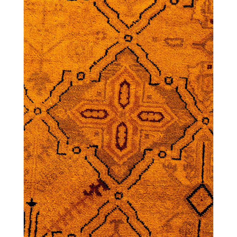 Doolish One-of-a-Kind 4' 2" X 6' 2" New Age Wool Area Rug Orange
