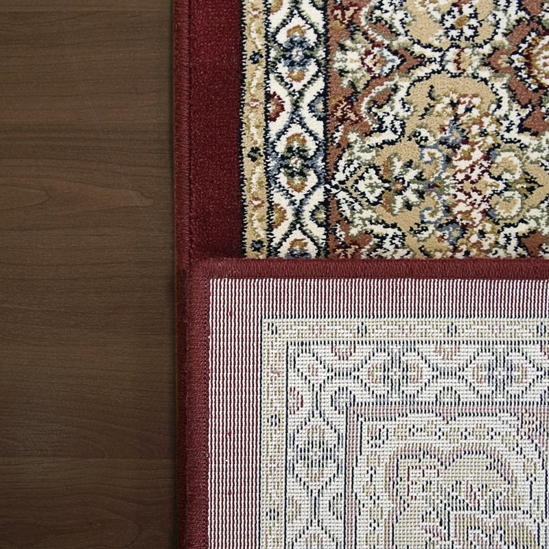Tapis de zone rouge oriental Attell, Rond 7 pi 10 po