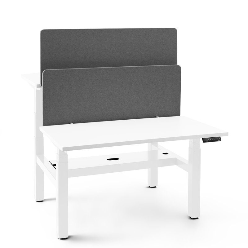 Pinnable Fabric Privacy Panel, 17.5", Face-To-Face, 45", Dark Gray