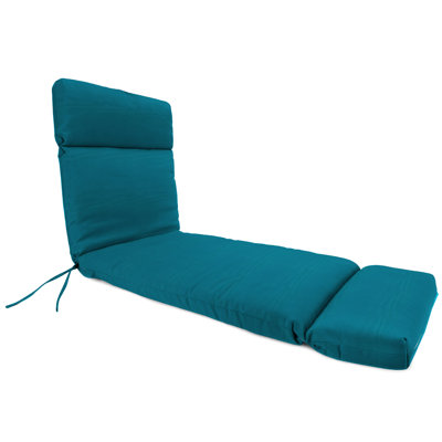 76" x 22" Outdoor Chaise Lounge Cushion with Ties